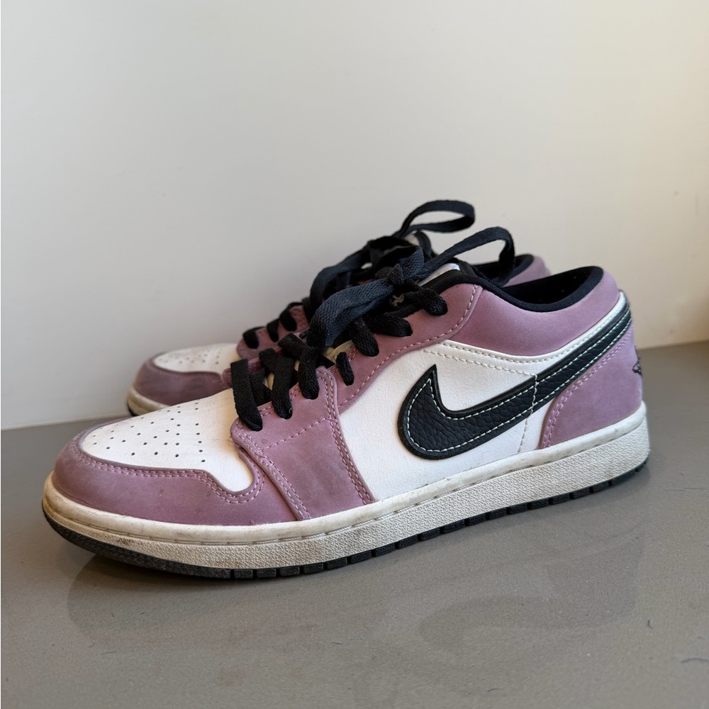 Nike Purple and White Air Jordan Low-Top Sneakers